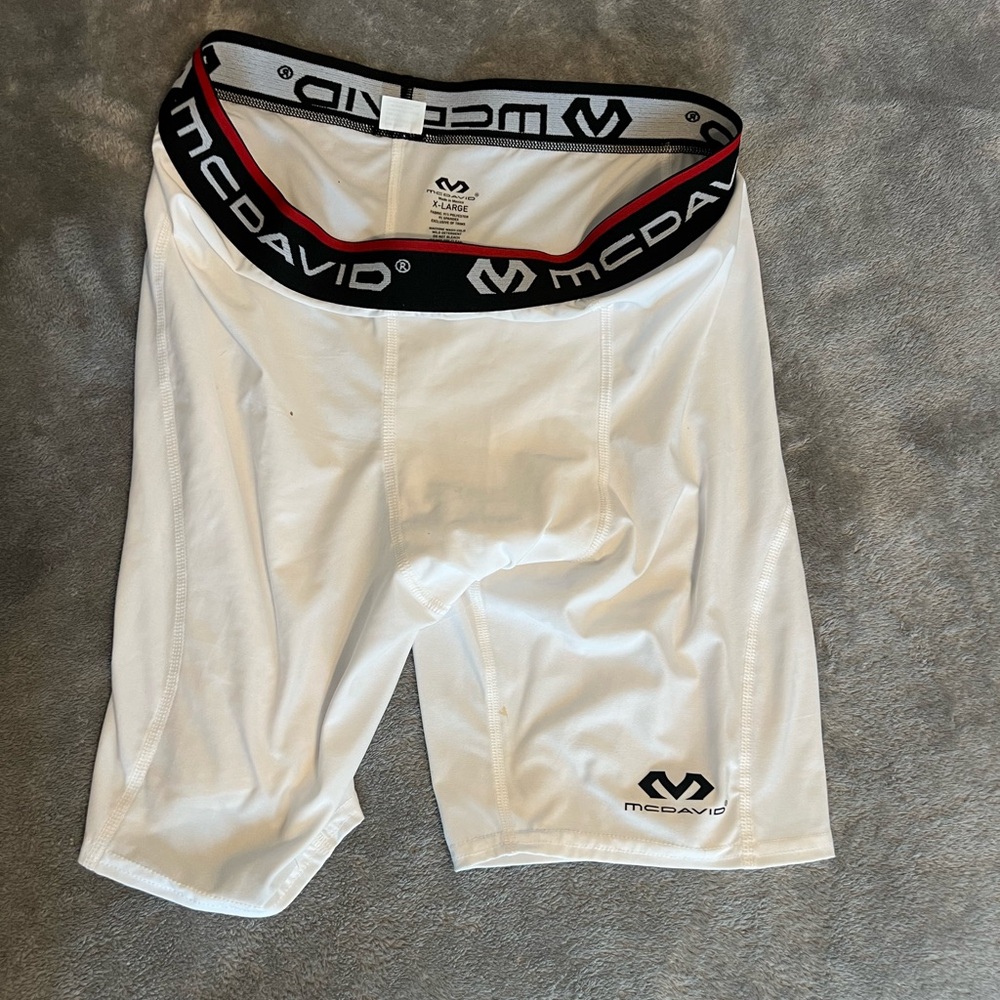 McDavid White Compression Shorts